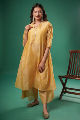 SAMAK BYMARZIAMEHDI Women Kurta Palazzo Ethnic Jacket Set