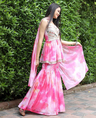 Fashionuma Georgette Self Design Salwar