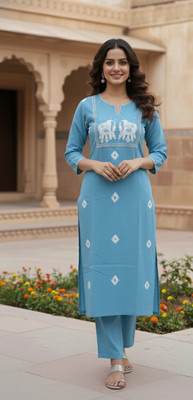 Samdwaal's Women Kurta Pant Set