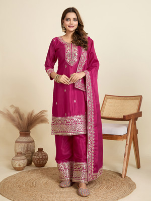 AMALAK Women Kurta Pant Dupatta Set