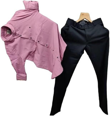 Black Deer Men Shirt Pant Set