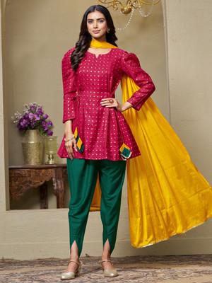 Youthnic Women Kurta Dhoti Pant Dupatta Set