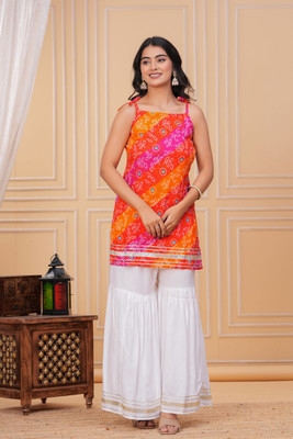 BLEVY Women Kurta Sharara Set