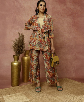 Jaipur Kurti Women Ethnic Top Palazzo Set