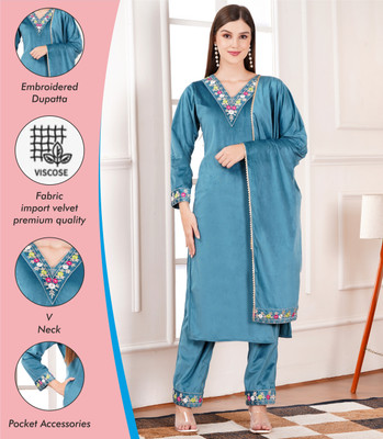 YaFex Women Kurti Pant Dupatta Set