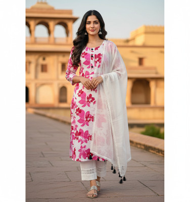 Faishnora Women Kurta Pant Dupatta Set