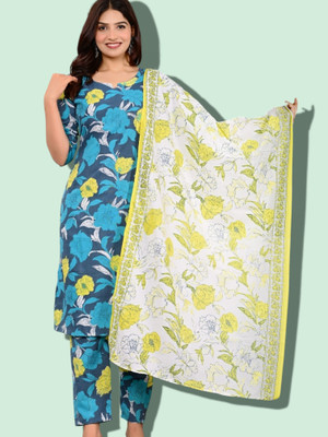 MEXICO FAB Women Kurta Churidar Dupatta Set