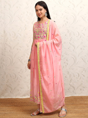 Vishudh Women Kurta Pant Attached Dupatta Set