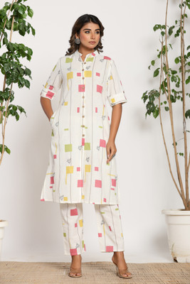 Jaipuri Bunaai Women Kurta Palazzo Set