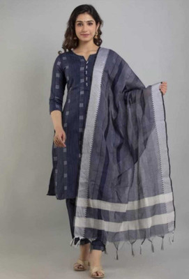 Il filo Self Design Kurta, Trouser/Pant & Dupatta Set