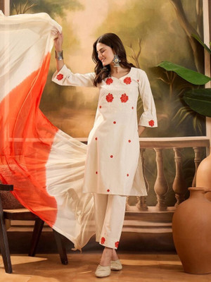 MITUDAY Women Kurti Pant Dupatta Set