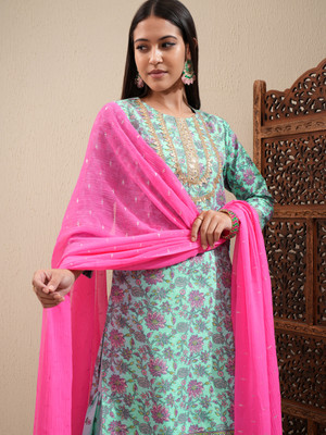 Vishudh Women Kurta Sharara Attached Dupatta Set