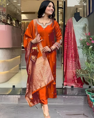Dharm Fashion Women Kurta Pant Dupatta Set