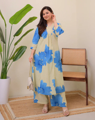 Starc Fashion Women Floral Print Ethnic Dress Kurta(Multicolor)