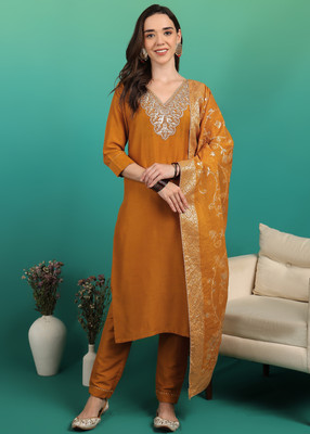 DSK STUDIO Women Kurti Pant Dupatta Set