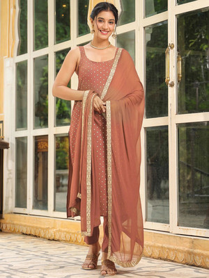 Janasya Women Kurta Pant Dupatta Set