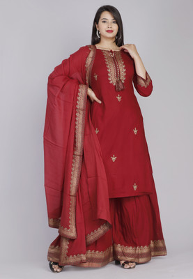 River of cloth Women Kurti Palazzo Dupatta Set