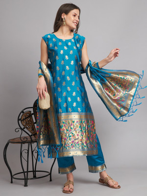 VredeVogel Women Kurta Pant Dupatta Set