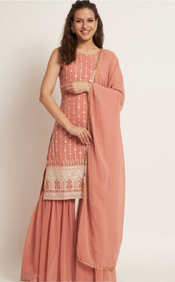 murlidhar creation Embroidered Kurta, Palazzo & Dupatta Set