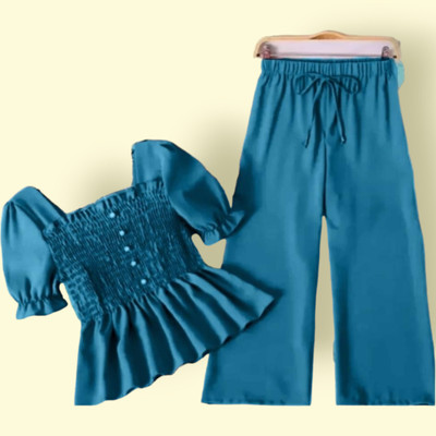 butclub Women Crop Top Palazzo Set