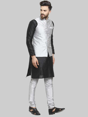 Royal Kurta Men Kurta Churidar Ethnic Jacket Set
