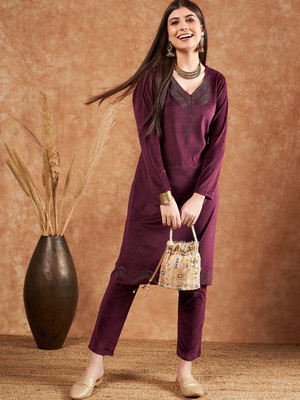 Sangria Women Kurta Pant Set