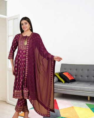 QUEENSFAB Women Kurta Pant Dupatta Set