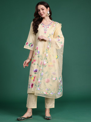 Indo Era Women Kurta Pant Dupatta Set