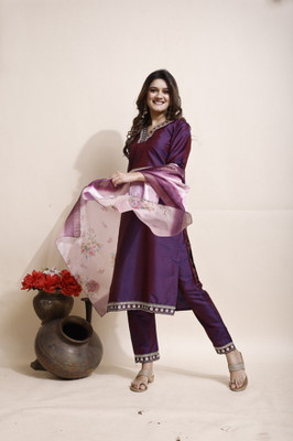 DEERGOLD FASHION Women Kurti Pant Dupatta Set