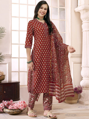 ANOUK Women Kurta Pant Dupatta Set