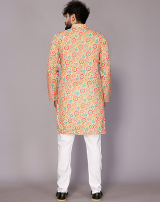 Rensila Fab Men Printed Straight Kurta(Multicolor)