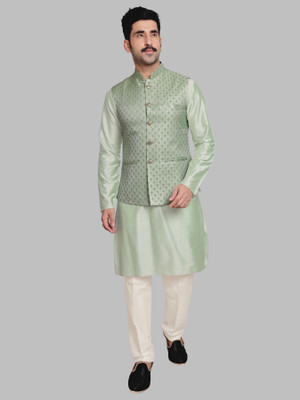 JUGG JUGG JEEYO Men Kurta Pyjama Ethnic Jacket Set