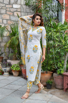 HOUSE OF COMMON Self Design Kurta, Trouser/Pant & Dupatta Set