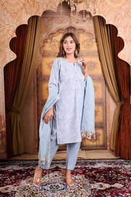 ABCOLLECTION Women Kurta Pant Dupatta Set