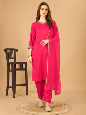 Shree Ramkrishna Fab Women Kurti Pant Dupatta Set