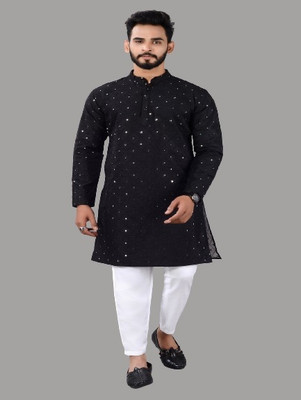 VILLAIN Men Kurta Pyjama Set