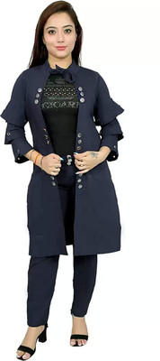 MYKUKI Women Ethnic Top Palazzo Ethnic Jacket Set