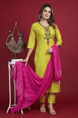 SATADHAR CREATION Women Kurti Pant Dupatta Set