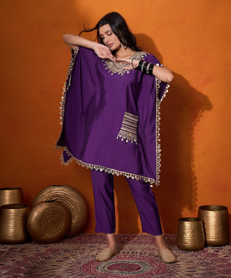 Sangria Women Kaftan Pant Set