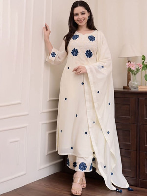 ROKKLIKE Women Kurti Pant Dupatta Set