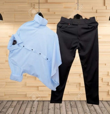 Black Deer Men Shirt Pant Set
