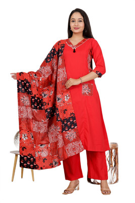 DIA TRENDS Women Kurta Palazzo Dupatta Set