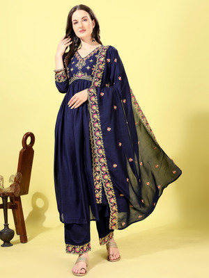 Granthva Fab Women Kurta Palazzo Dupatta Set