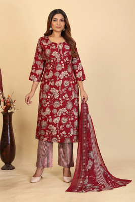 Larqi Women Kurta Pant Dupatta Set