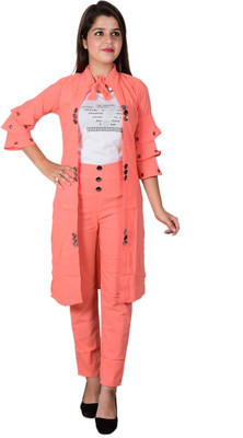 PERFECTPIVOT Women Ethnic Top Pant Ethnic Jacket Set