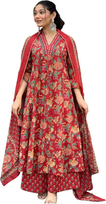 Hirva Collections Women Kurta Palazzo Dupatta Set