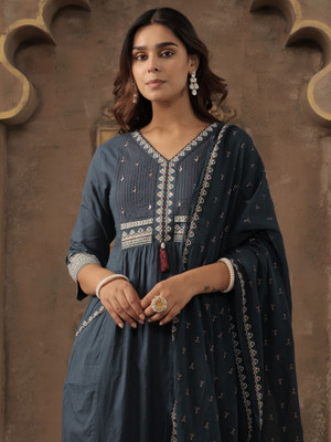 Indo Era Women Kurta Pant Dupatta Set