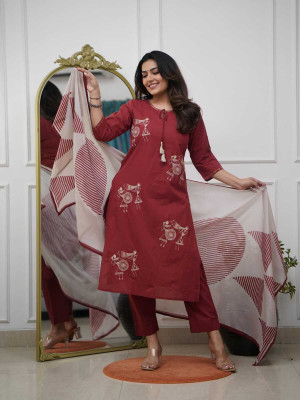 RN Fashion Printed Kurta, Trouser/Pant & Dupatta Set