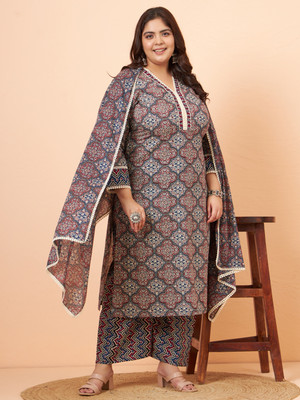 Tissu Women Kurta Palazzo Dupatta Set