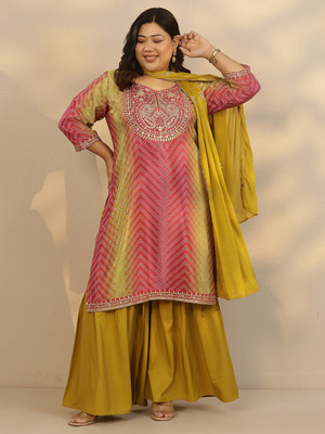EXTRA LOVE BY LIBAS Women Kurta Sharara Dupatta Set